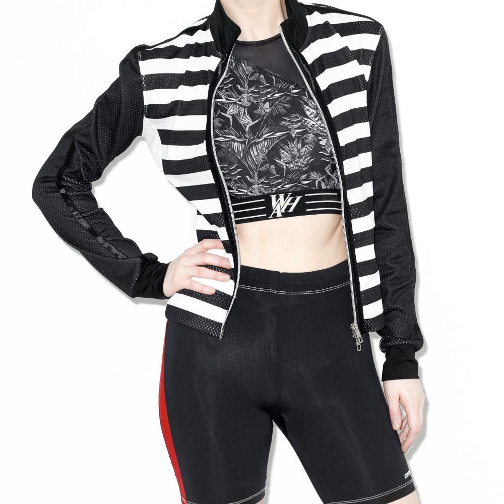 Monreal London Black&White Mesh Track Jacket